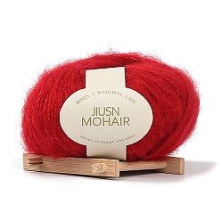 Светло-Вишневый 25г пряжа из акрилового волокна, для шали, шарфа, куклы, вязания крючком, круглые, светло-вишневый, 1 мм