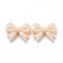 Seashell Color Opaque Acrylic Beads, Bowknot, Seashell Color, 14x18x4.5mm, Hole: 2mm, about 917pcs/500g