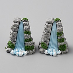 Светло-Синий Украшения в форме гор из смолы, садовые украшения для дома, голубой, 30.5x40x43.5 мм