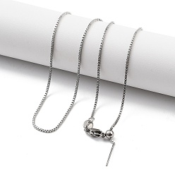 Нержавеющая Сталь Цвет Регулируемые 304 цепочки из нержавеющей стали, с силиконовыми бусинами, цвет нержавеющей стали, 17.40~17.64x0.04x0.04 дюйм (44.2~44.8x0.1x0.1 см)