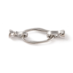 Платина Латунь раз по сравнению с застежками, без кадмия, без никеля и без свинца, овальные, платина, 40 мм, отверстие : 4 мм