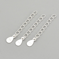 Серебро 925 цепочки из стержень из стерлингового серебра, со слезами на глазах, с печатью 925, серебряные, 33 мм