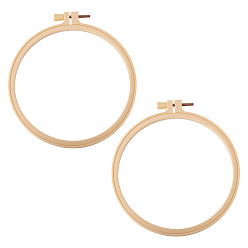 Папайя Оранжевый Пластиковые пяльцы для вышивки крестом, имитация бамбука, аксессуары для швейных инструментов, круглые, papayawhip, 160 мм, 2 шт / комплект