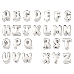 Платина Латунные бусины, долговечный, стойки покрытие, без свинца и без кадмия, Письмо ~ Z, платина, 20.5~21.5x11.5~20.5x6.5~7.5 мм, отверстие : 8.5x3.5~4.5 мм