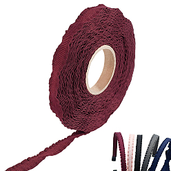 Pourpre 1rouleau de ruban polyester, ruban tissé brodé, pour accessoires de vêtement, pourpre, 3/8 pouces (11 mm), environ 10.00 yards (9.14m)/rouleau