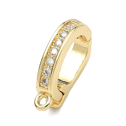 Настоящее золото 18K Латунные микропаве прозрачные кубические циркониевые усилители укороченные кулоны, навесные поручительства, с петлей, без кадмия и без свинца, долговечный, стойки покрытие, реальный 18 k позолоченный, 14x2.5x7.5 мм, отверстие : 1 мм