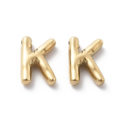 Letter K 304 подвески из нержавеющей стали, реальный 14 k позолоченный, ионное покрытие (ip), шарм-буква, Письмо K, 19x13.5x4.5 мм, отверстие : 2 мм