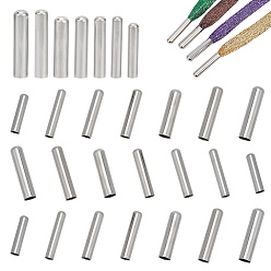 Платина 112шт 8 стиль колонны латунные аксельбанты, кончики шнурков, платина, 18~22x3.5~5 мм, 14 шт / стиль