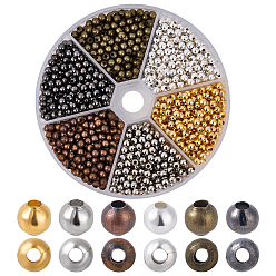 (52) Непрозрачная лаванда Spacer бисер железа, круглые, разноцветные, 4 мм, отверстие: 1.50 мм