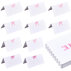 Pink 80 шт. 4 стили бумажных карточек для рассадки на стол для украшения вечеринки, Bowknot шаблон, розовые, 100x90x0.2 мм, 20 шт / стиль