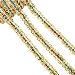 Золотистый Полиэфирная лента, кружевная лента сороконожка, с картонной карточкой, золотые, 1/2 дюйм (14 мм)