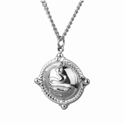 Нержавеющая Сталь Цвет Винтажные готические ожерелья из нержавеющей стали в виде змеи для унисекс, цвет нержавеющей стали, 17.72 дюйм (45 см)