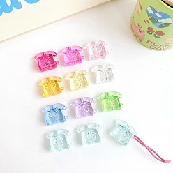 (52) Непрозрачная лаванда Прозрачные акриловые подвески, телефон, разноцветные, 24.8x30.8x18.1 мм, отверстие : 3.8 мм, Около 68 шт / 500 г