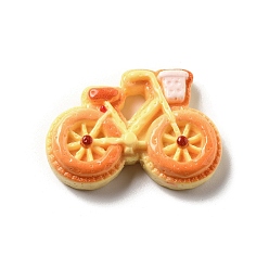 Оранжевый Кабошоны из непрозрачной смолы на тему транспорта, велосипед, оранжевые, 23x32.5x8 мм
