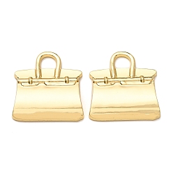 Золотой Подвески из сплава , пакет, стойки покрытие, золотые, 35x31.5x4.5 мм, отверстие : 6.5x7 мм