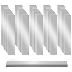 Stainless Steel Color 66Pcs 11 Styles 304 Stainless Steel Sheets, Retangle, Stainless Steel Color, 152.4x25.4x0.02~0.25mm, 6pcs/style