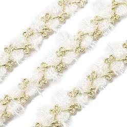 Бежевый Филигранная кружевная отделка из полиэстера, волнистая обрезка для украшения домашнего текстиля, бежевые, 3/8 дюйм (9 мм), около 80.00~90.00 ярдов (73.15~82.296 м) / рулон