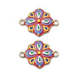 Золотой 3d печатные соединительные подвески из сплава, красные цветочные ссылки, золотые, 18x24.5x3 мм, отверстие : 1.8 мм