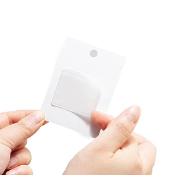 Прозрачный Клейкий пакет из ПВХ для карты ожерелья, прозрачный пакет с этикетками, прямоугольные, прозрачные, 3.5x4 см, 10шт / лист