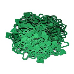 Зеленый Конфетти в форме сердца, для декора свадебного душа, свадебный стол декор, детский душ, День святого Валентина, зелёные, 12.5x14x0.4 mm и 9x10.5x0.4 mm, около 600~700 шт / упаковка