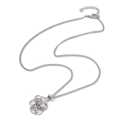 Нержавеющая Сталь Цвет Устойчивый к потускнению 304 мешочек из нержавеющей стали для макраме пустой держатель камней для изготовления подвесок и ожерелий, с удлинителем цепи и застежками в виде лобстера, цвет нержавеющей стали, 17-3/4 дюйм (45.3 см)