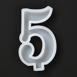Number Номер diy свечи силиконовые формы изготовление, для уф-смолы, изготовление ювелирных изделий из эпоксидной смолы, кол. 5, 13.3x8x1.3 см