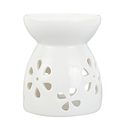 Сердце 1шт керамический подсвечник масляная горелка, диффузор аромата ладана эфирного масла, Сердце Pattern, 7.45x8.9 см, отверстие : 33x50 мм, Внутренний диаметр: 6.8 cm