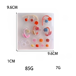 Цветок Силиконовые формы, формы для литья смолы, белые, цветок, 96x96x10 мм