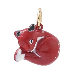 Лиса Аэрозольная краска 304 подвески из нержавеющей стали, с целью перехода в кольце, лиса, 12x15.5x9 мм, отверстие : 4 мм