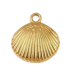 Золотой Морские животные 304 подвески из нержавеющей стали, подвески в форме ракушек, золотые, 16x15x2 мм, отверстие : 1.9 мм