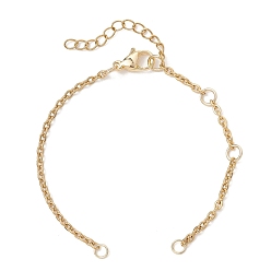 Золотой 304 Изготовление браслета из тросовой нержавеющей стали, золотые, 5-7/8 дюйм (15 см)