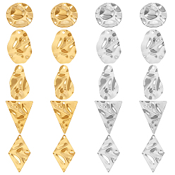 (52) Непрозрачная лаванда 20 шт 10 стили подвески из нержавеющей стали, разнообразные, разноцветные, 23.5~32.5x16~23.5x0.5~2 мм, отверстие : 1.2~1.7 мм, 2 шт / стиль