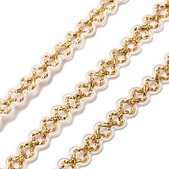 Золотистый Плетеная кружевная лента из полиэстера, для штор, декор домашнего текстиля, аксессуары для одежды, золотые, 1/4 дюйм (6 мм), около 80.00~90.00 ярдов (73.15~82.296 м) / рулон