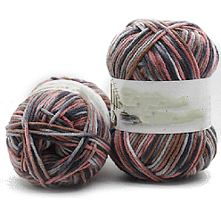 Farbig 5-fädiges segmentgefärbtes Milchbaumwollgarn, zum Stricken von Mützen, Decken, Schals und Kleidung, Farbig, 2.5 mm, 50g/Strang