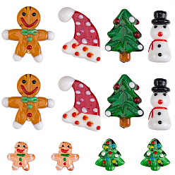 (52) Непрозрачная лаванда 12шт. 6 стили, ручная работа, шероховатые стеклянные бусины, соединенные формы, разноцветные, 14.5~28.5x14~29x7~12 мм, отверстие : 1~1.8 мм, 2 шт / стиль