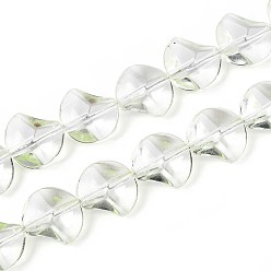 Нектар Краска для выпечки, прозрачные стеклянные бусины, нити, самородки, нектар, 13.5x13.5x8.5~9 мм, отверстие : 0.8~0.9 мм, около 50 шт / нитка, 26.38 дюйм (67 см)