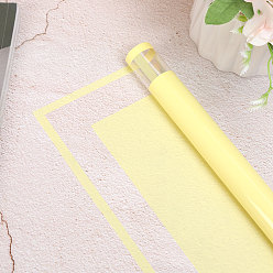 Champagne Yellow Plastic Flower Wrapping Paper, Waterproof Florist Bouquet Paper, DIY Crafts, Champagne Yellow, 580x580mm, 20 sheets/bag