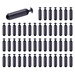 Gris Oscuro 50 Piezas de señuelos de pesca con sonajero de PVC y acero inoxidable, cuentas de pesca con sonajero, columna, gris oscuro, 21.5x5.5 mm