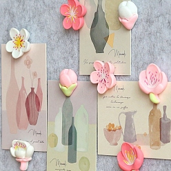 Mixed Color Plastic Flower Pins, with Drawing Push Pins, for Photos Wall, Maps, Bulletin Board, Mixed Color, 20mm, 12pcs/set