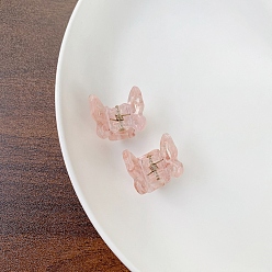 Розовый Заколки для волос в форме когтей из ацетата целлюлозы (смола) в форме бабочки, аксессуары для волос для девочек и женщин, туманная роза, 20x24 мм