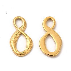 Настоящее золото 18K Ионное покрытие (ip) 304 подвески из нержавеющей стали, бесконечность ссылки, реальный 18 k позолоченный, 17x9x1.5 мм, отверстия : 3x4 mm и 8x4 мм