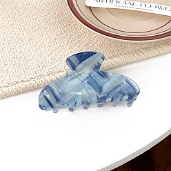 Стально-синий Полосатая тема акриловые заколки-коготь для волос, стальной синий, 82 мм