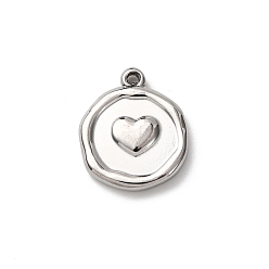 Сердце 304 подвески из нержавеющей стали, цвет нержавеющей стали, сердце, 16x13x2.5 мм, отверстие : 1.2 мм