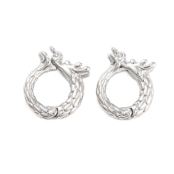 Платина Покрытие стойки латунная застежка твистер, изготовление ювелирных изделий, долговечный, без кадмия и без свинца, платина, 19x17x5 мм, отверстие : 1 мм