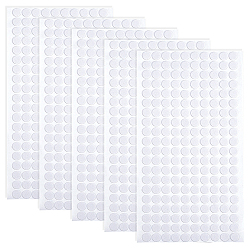 Белый 5 листы пенопласта EVA наклейки, плоско-круглые, белые, 238x130x1 мм, 200шт / лист