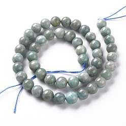 Amazonite Natural Amazonite Beads Strands, Round, 8~9mm, Hole: 1mm, about 45~48pcs/strand, 15.7 inch