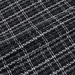Black Tartan Chemical Fiber Fabric, for Garment Accessories, Black, 1500x1mm
