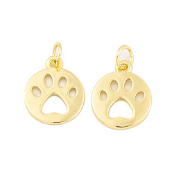 Настоящее золото 18K Стойки обшивки латунные подвески, без кадмия и без свинца, долговечный, плоский круглый с лапой, реальный 18 k позолоченный, 14x12x1 мм, отверстие : 3 мм