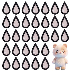 Teardrop 150 pares de ojos de muñeca de fieltro para manualidades, para muñecas diy juguetes títeres felpa animal, lágrima, 40x26x1 mm