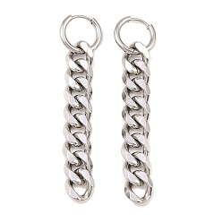 Нержавеющая Сталь Цвет Не тускнеют 304 серьги-кольца из нержавеющей стали, серьги-цепочки с кисточками, цвет нержавеющей стали, 65 мм, штифты : 1 мм